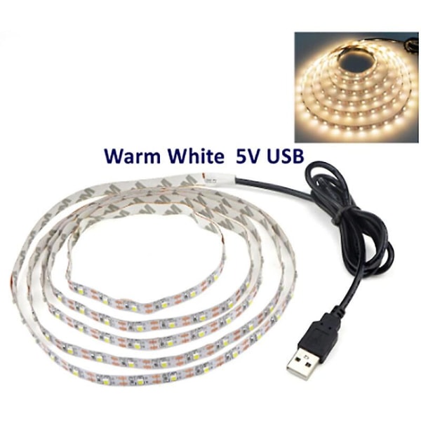 5v USB Led Strips 2835 Varmvit Vit Led Strip Light Strip Tv  Bakgrundsbelysning Strip Heminredningslampa 5m1st) (FMY) e9e8 | Fyndiq