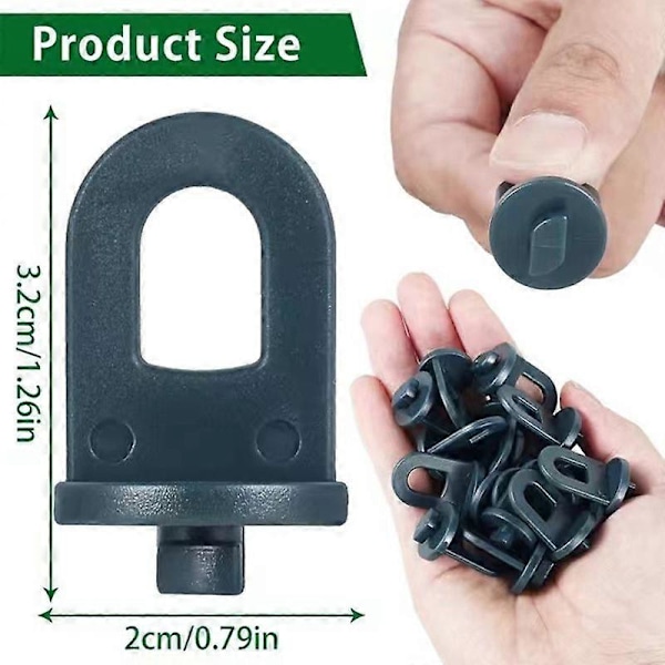 50 stk. Drivhus Twist Clips Plast Drivhus Fastgørelsesclips til Aluminium Drivhus Isolering Net Skygge (FMY)