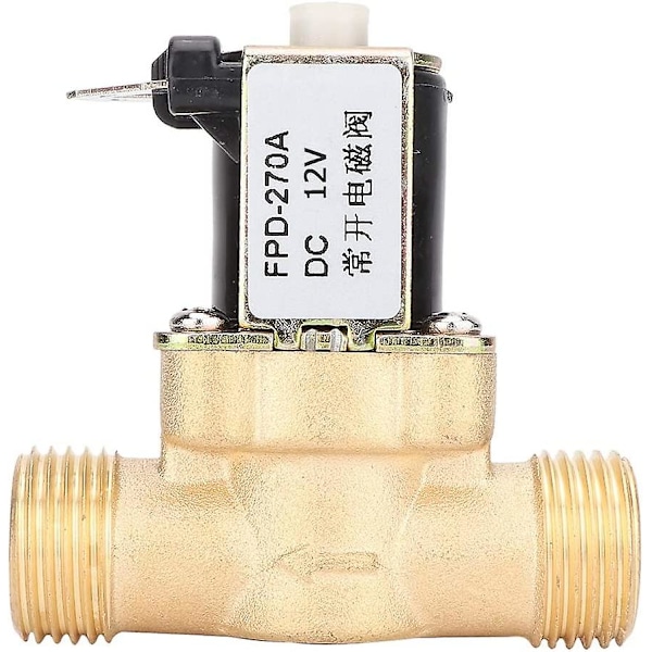 G1/2\" Solenoidventil, 12v/24v Messing Normalt Åpen Solenoidventil, Elektromagnetisk Elektrisk Ventil, Vanninntaksbryter(dc12v)
