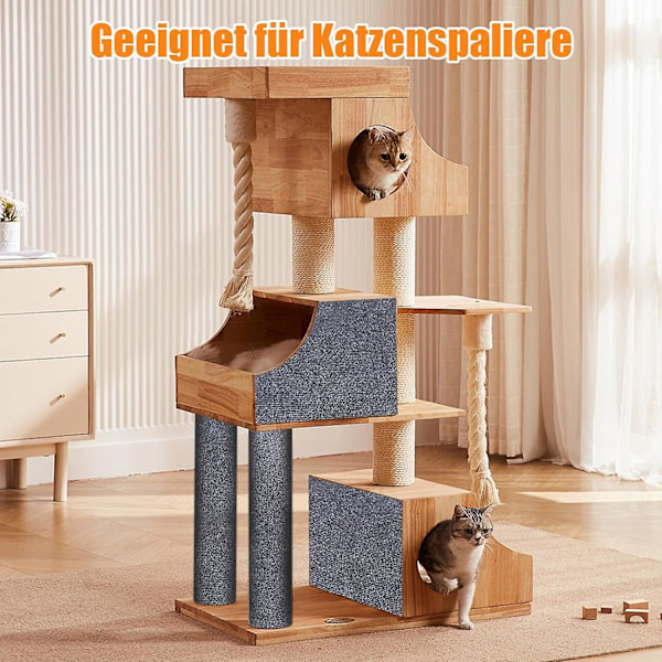 Kattenskrapematte, Kattenskrapematte, Selvklebende Kattentrehyller Erstatningsputer, DIY Kuttbar Kattenskrapematte for Beskytter Sofa  (FMY) 30x30cm