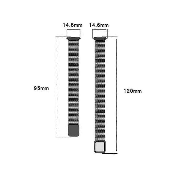For Fitbit Luxe Special Edition Milanesisk Metall Magnetisk Klokkereim (FMY) Rose Gold