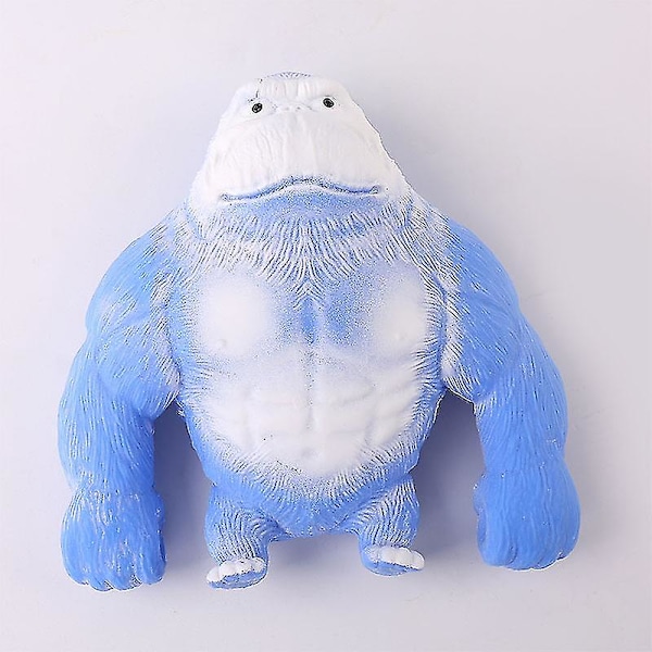 Simulaatio Squish Stretchy Spongy Squishy Monkey Gorilla Stress Relief Toy Vent Doll  (FMY) Blue 12*12