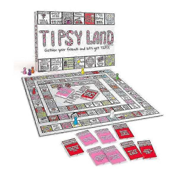 Tipsy Party Lautapeli Juhlapeli, Hauska Juomapeli Ystäville, Joululahja (FMY) 2pcs