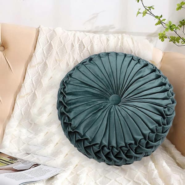 Premium Fløyel Materiale Rund Pyntepute, Motedesign For Sofa Stol Seng Bil (FMY)