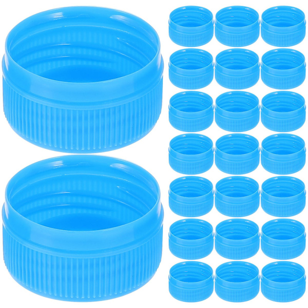 100 stk. Plastikflaskehætter Plastikflaskehætter Farvede Flaskehætter Diy Drikkeflaskehætter Børns Lærende Legetøj  (FMY) Light Blue 3.30X3.30X1.70CM