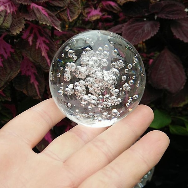 Transparent Bubbles Sphere Faux Crystal Glass Ball Home Office Ornament Decor  (FMY) 60mm