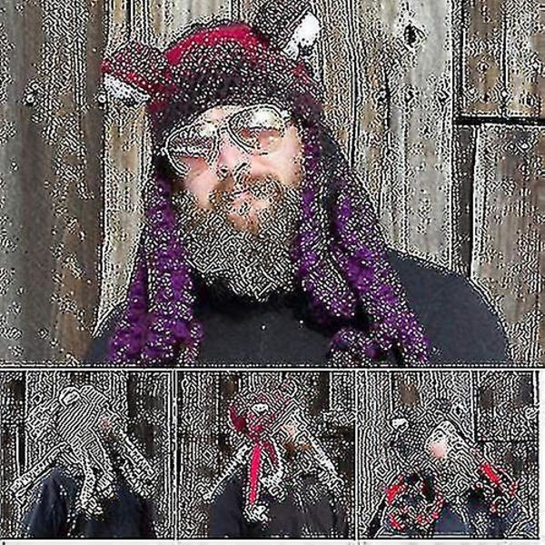 Ny Halloween-hatt 2022 Blekkspruthatt Morsom Hodeplagg Håndstrikket Blekksprutform (FMY) black