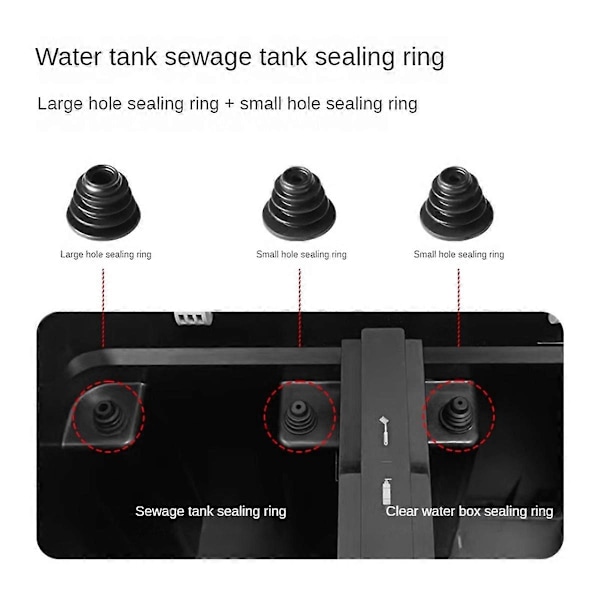 Ecovacs DEEBOT X1 T10 T20 N9+ -sarjan robotti-imureiden tukiaseman puhdasvesi- ja jätevesisäiliön kumitiiviste (FMY)