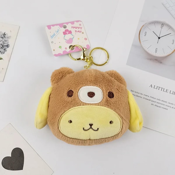 Sanrio Kawaii My Melody Kuromi Cinnamoroll Kt Cat Pehmolelu Pehmot Kolikkokukkaro Kuulokkeiden Järjestelylaukku Riipus Avaimenperä Tyttöjen Lahjat (FMY) 3