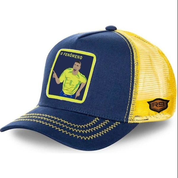 Men Og Kvinner Ronaldo Tegneserie Bilde Baseball Cap Mote Lue Gave  (FMY) C