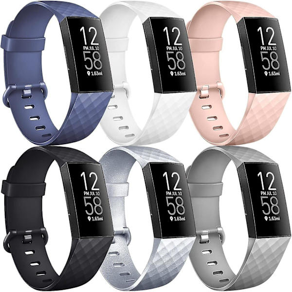 Vaihdettavat rannekkeet Fitbit Charge 4:lle (FMY) Dark gray