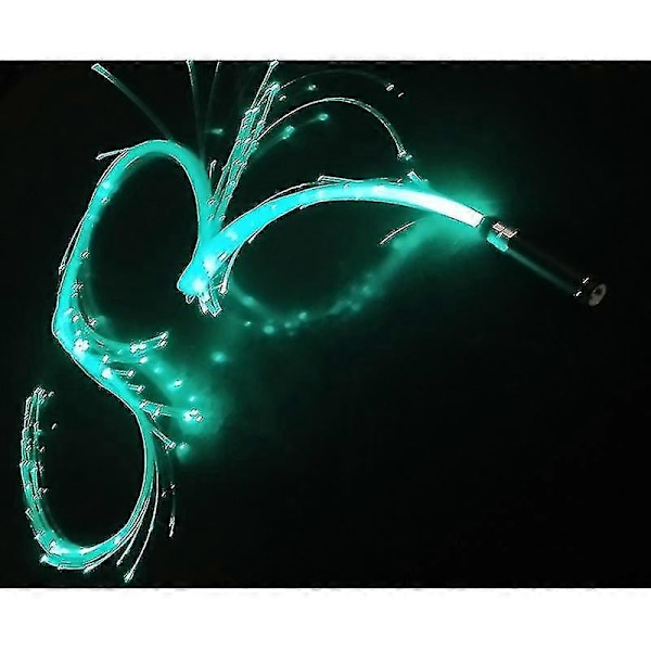 Färgglad LED Dans Flash Optisk Fiber Piska Atmosfär Lampa Rekvisita 7 Färg Dans Piska xi (FMY) Sky Blue