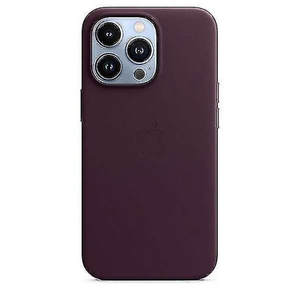 Læder Telefon Case til Iphone 13 Pro Læder Case med Magsafe  (FMY) Dark Cherry