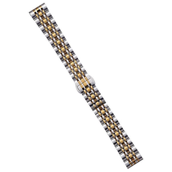 Armband för Garmin Lily 2 Klocka 7-Pärlor 14mm Rostfritt Stål Ersättningsrem (FMY) Silver Gold