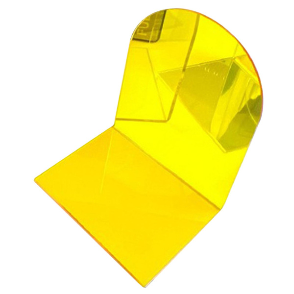 1 Par Bokstöd Tjock Non-Slip Transparent Akryl Dekorativt Tungt Bokstöd För Student Kontor L-Formad (FMY) Yellow