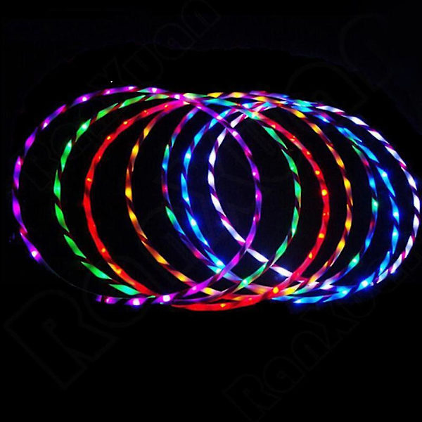 90CM Hula Hoop Sport Farverig Blinkende Fitness Værktøj til Vægttab (FMY)