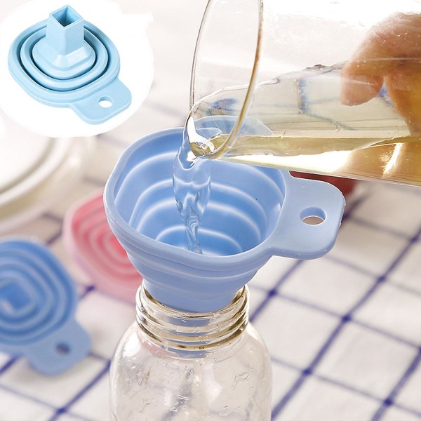 Trakter for å fylle flasker Portable Kitchen Funnel Collapsible Funnel Liquid (FMY)