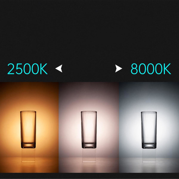 Mini LED Videolys, Bærbar Håndholdt Lys, Justerbar Dobbel Fargetemperatur 2500k-8000k  (FMY)
