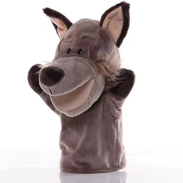 Käsinukke Plussinen Leikkieläin Suu Aktiivinen Lasten Ventriloquism Hanska Esitys Nukke Apina Sormi Nukke Vanhempi Lapsi Vuorovaikutus (FMY) Big bad wolf 25