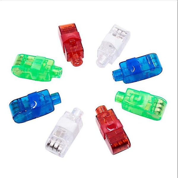 LED Fingerlys LED Fingerlys Fest Lys Finger Ring Gløder Ring Finger Lommelykt Leke Festartikler 24stk-tilfeldig Farge  (FMY)