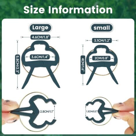 100 stycken klämmor för klätterväxter, tomatklämmor, växtklämmor, tomatstödklämmor (2 storlekar)（FMY）