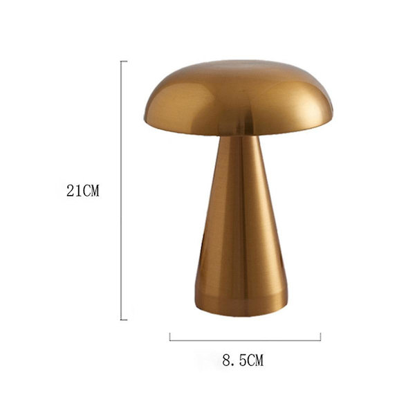LED Lysbjælke Bord Svampe Lampe Berøringsdæmpning USB Opladning Indendørs Kaffebar Hjem Værelse Bord (FMY) Gold