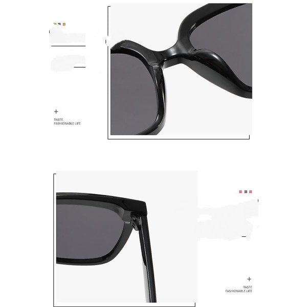 Polariserte solbriller for menn kvinner retro solbriller herre nyanser-svart (FMY)