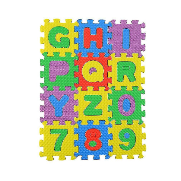 Värikäs Puzzle Kid Opetuslelu A-z Aakkoset Kirjaimet Numero Foam Mat