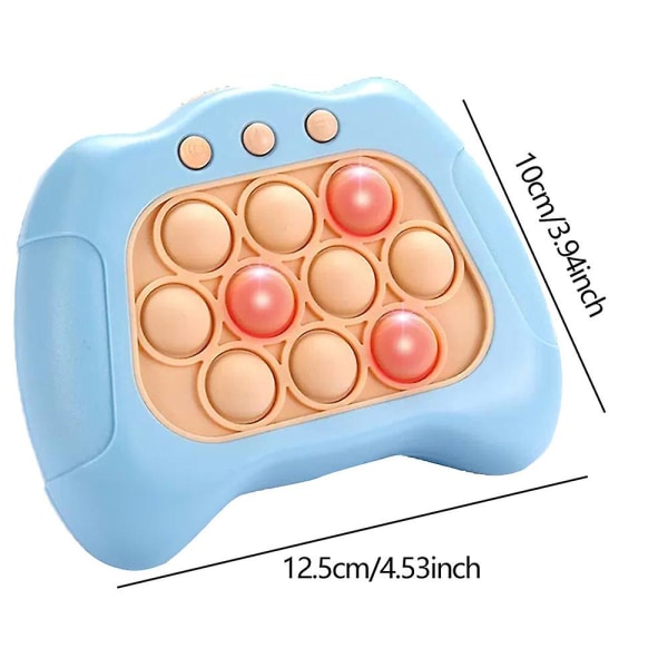 Dekompressions banebrydende puslespil Pop It-spilkonsol Stressrelief Fidget Toy Quick Push Bubble-spilkonsol til børn (FMY) Light Blue