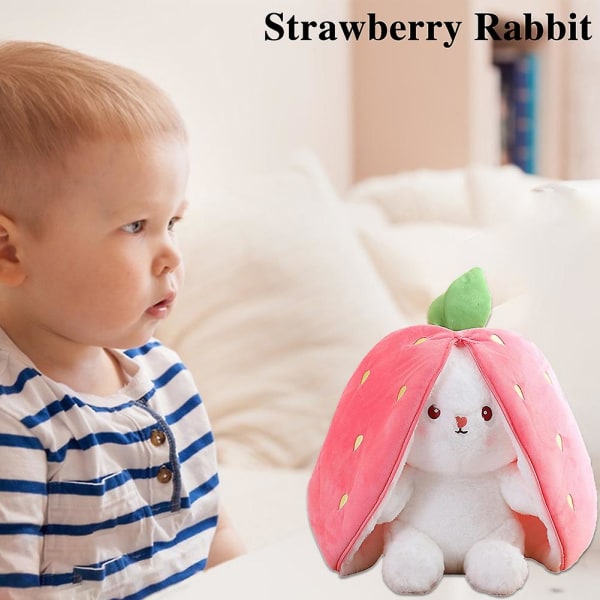 Påskkanin-gåta Plyschdjur Leksak Mjuk Sovande Gosedjur Barn (FMY) Strawberry Rabbit