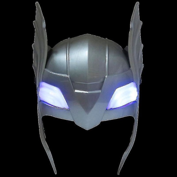 LED-upplyst Ljudande Thor-Hammarhjälm Mask Barn Cosplay Leksaker Actionfigur (FMY)