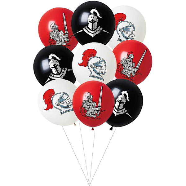 Middelaldertemafestutstyr Middelalder Slott Riddere Bursdagsdekorasjoner Inkludert Gratulerer Med Dagen Banner, Ballonger, Kake Topper  (FMY)
