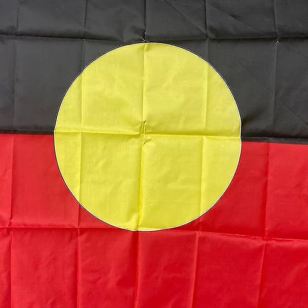 90x150cm tilpasset flagg australsk aboriginal flagg utendørs polyester flagg - XC  (FMY) White 90 x 150cm