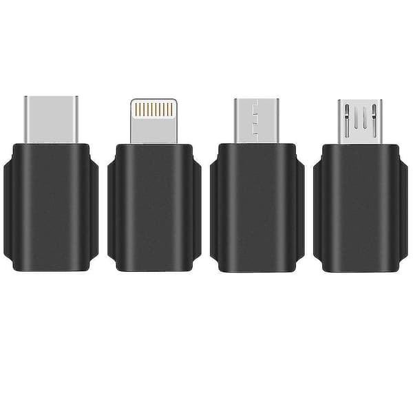 Smarttelefonadapter for Dji Pocket 2 Osmo Pocket Ios Lightning Micro Usb-c Android Positiv Standard Reverse Data Gimbal Parts  (FMY) Black