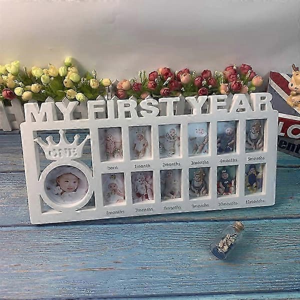 Baby's Year Frame - Minderamme til hjemmet - Til drenge (FMY) White