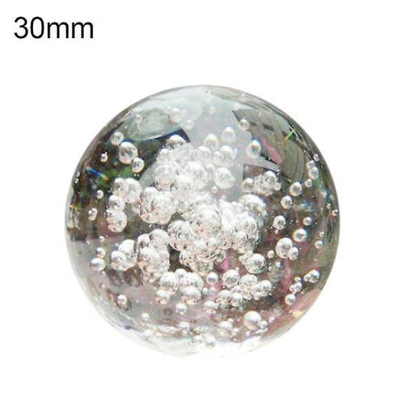 Gjennomsiktig bobler sfære faux krystall glass ball hjemmekontor ornament dekor  (FMY) 30mm