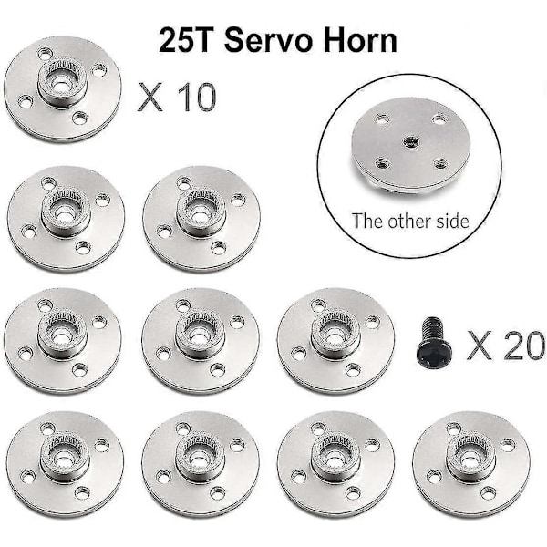 10st 9g Servo Metall Mg90s Metalltransmission Digital Micro Servomotor 9g För Smart Robotbil Helikopter Flygplan Båt (FMY)