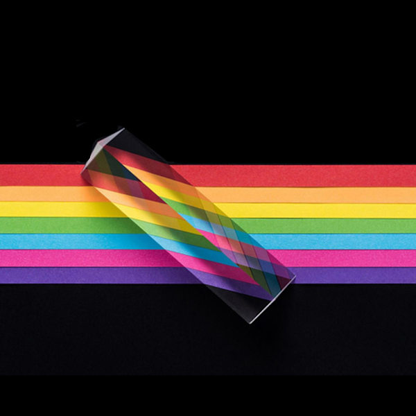 30mm Like-sidig Prisme Optisk Glass Triangulært Prisme Trippel Prisme for Regnbue DIY Fotografering Undervisning Rekvisitter (FMY) 30x30x150