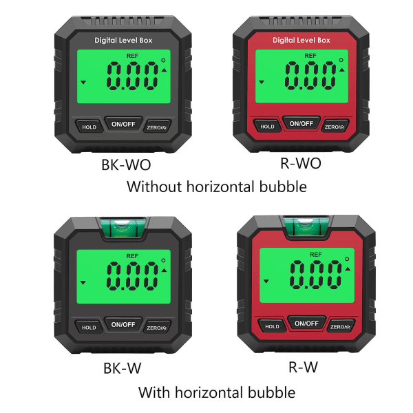 Magnetisk digital nivå- og vinkelsøker / inklinometer / skråmåler LCD-skjerm (FMY)