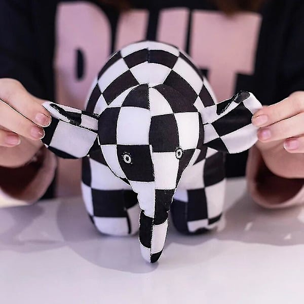 30cm Kawaii Anime Elmer Elefantti Pehmolelu Söpö Sarjakuva Ruudullinen Elefantti Emma Pehmolelu Lapsille Joululahja  (FMY) Elmer about 30cm