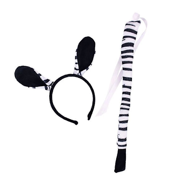 Zebra Giraf Ører Hårbøjler Hale Sæt Dyre Udklædningssæt til Cosplay (FMY) Panther