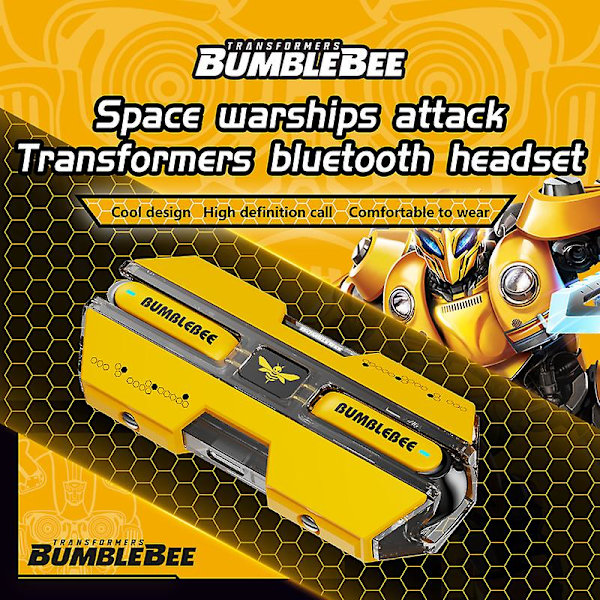 Transformers TFT01 Trådlösa Bluetooth 5.3 Hörlurar Gaming Öronproppar Låg Latens Gamer Headset TWS Brusreducerande Hörlurar Nya (FMY) Black