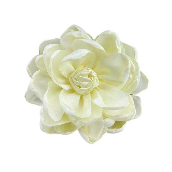 Stof Blomst Broche Stor Corsage Broche Rose Broche til Banket Dansedragt Violet (FMY) Beige 10cm
