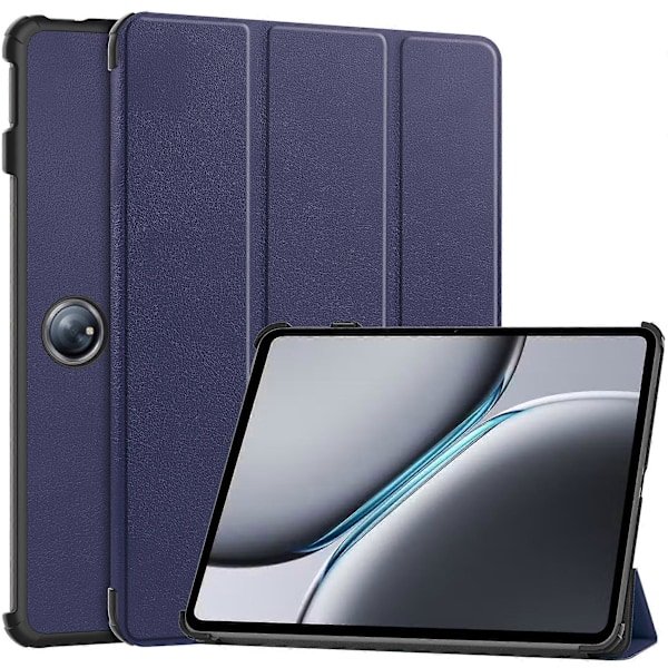 For OnePlus Pad 2 Etui - Støtsikker Lær Stativ Tablettdeksel (FMY) Dark Blue