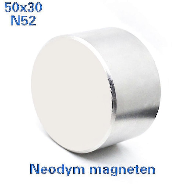 Tib N52 Neodymmagnet 50x30 mm Superstarka Magneter 40x20mm Rund Kraftfull Permanent Magnetisk Sällsynt Jordartsmetall Ndfeb Varmt Gallium Metall (FMY) 40x20N52