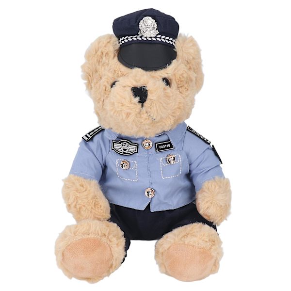 Poliisi-Nalle Pehmolelu Täytetty Eläin Karvainen Liikennepoliisi Nalle Pehmolelu Lapsille Aikuisten (FMY) Blue