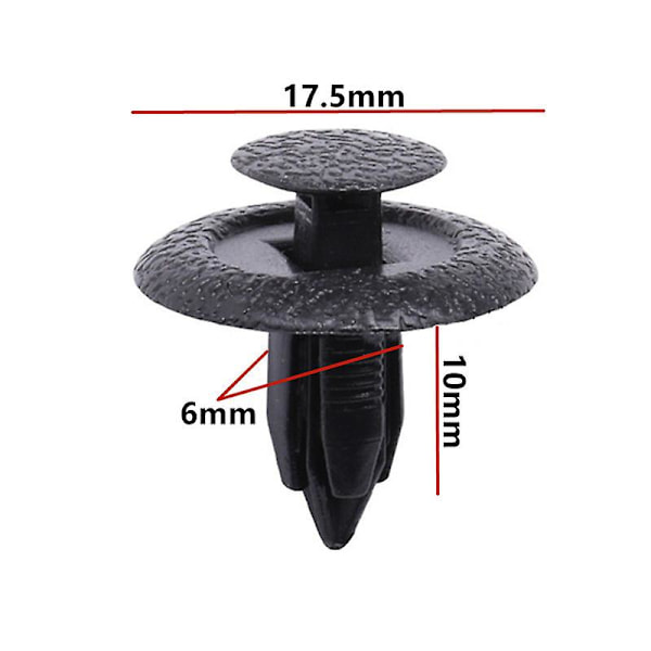 Panelklips for Mazda 6 2 3 5 ATENZA AXELA M3 M6 M2 CX-5 CX-4 CX-7, 20 stk. 6mm  (FMY) 20pcs