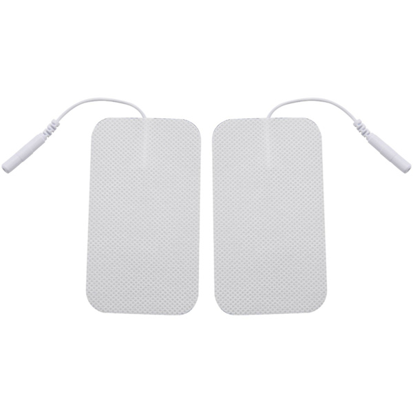 20 st självhäftande elektrodplattor 2 mm plugg gelplåster för Tens akupunktur elektroterapi EMS massageapparat stimulator bantningsapparat (FMY) white