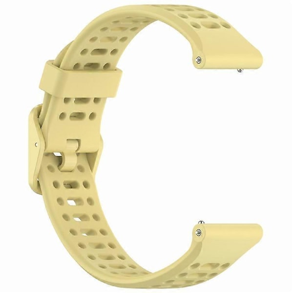 Kompatibel med Coros Pace 2 / Apex 2 / Apex 42mm Silikone Urrem Ensfarvet 20mm Urrem (FMY) Yellow