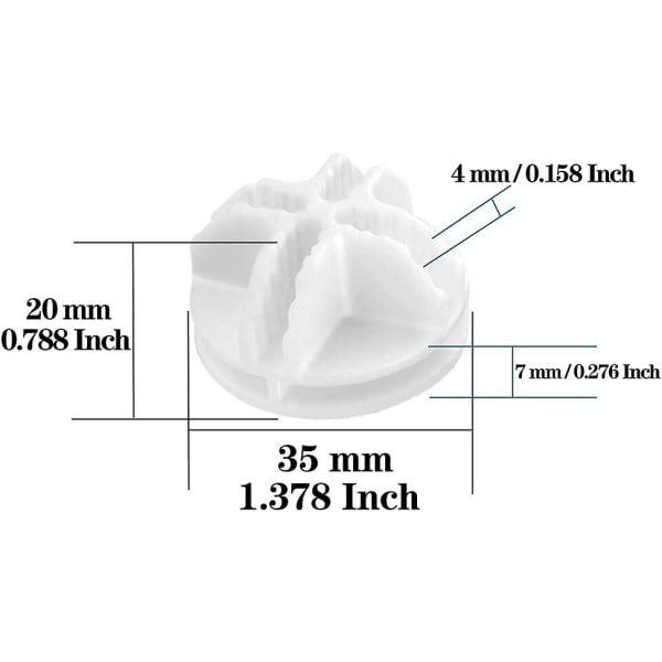 40 stycken trådkubkontakter, plasttrådsnät kubförvaringskontakter för modulära garderobsförvaringsorganisatorer och trådställ, vit (FMY)